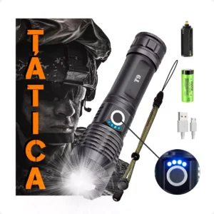 T9 Lanterna Tática Led Recarregável A Mais Potente Zoom Xhp