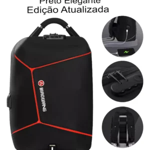 Mochila Urbana Biaowang Execuitva Escolar Viagem 2906 Cor Preto Com Vermleho