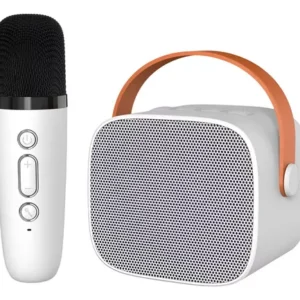 Mini Caixinha De Som Bluetooth Com Microfone Karaokê Eps-900 Rosa