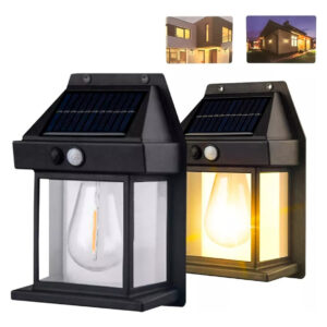 Kit 2 Arandelas Abajur Solar Luminária Parede Externa Lâmpada Prova D'água