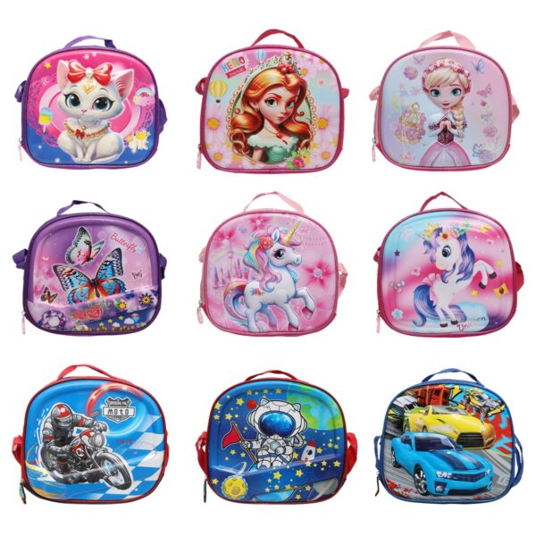 Kit Mochila Infantil 3 pçs Com Lancheira e Estojo Desenho 3D PRINCESA RUIVA - Image 3